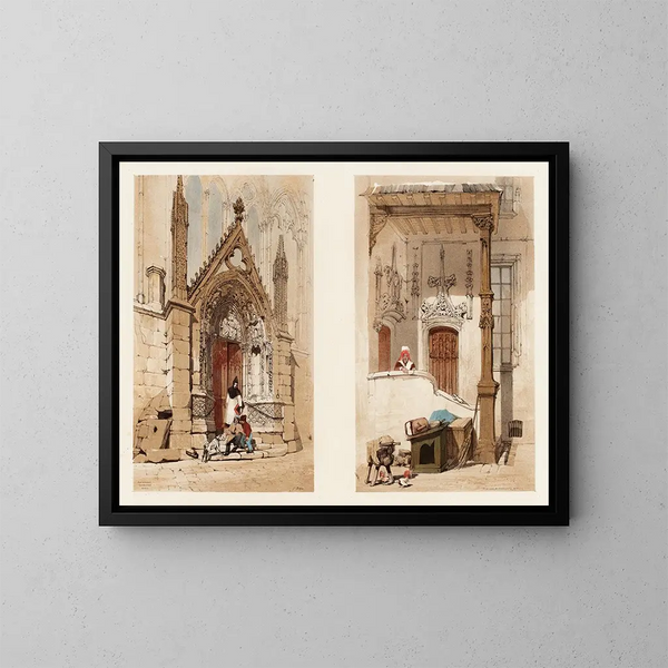 Porte rouge de Notre-Dame et rue des Marmousets à Paris - Thomas Shotter Boys — indrammet kunstværk på væggen