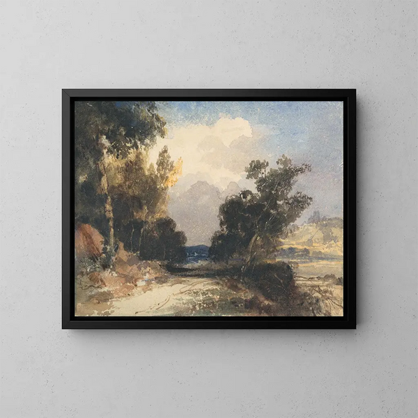 Vue près du château d'Arundel - Thomas Shotter Boys — indrammet kunstværk på væggen