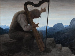 Bøn med harpe - Thomas Walch — visning af kunstværket
