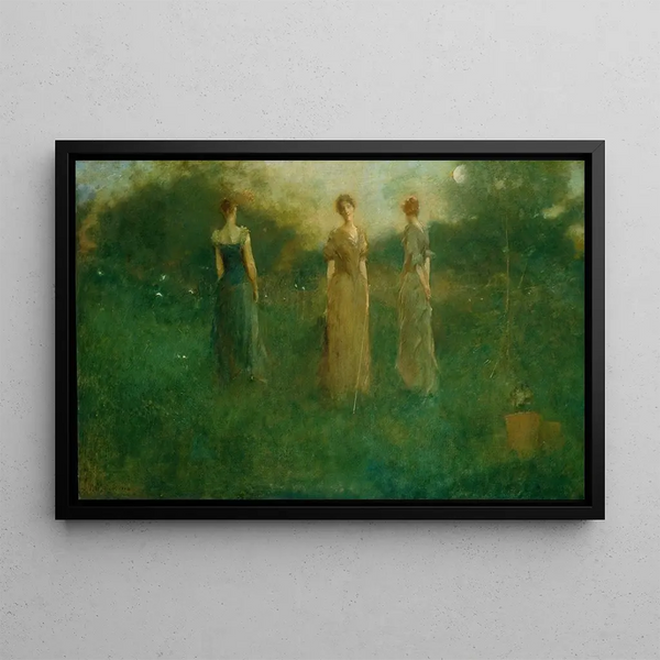 I haven - Thomas Wilmer Dewing — indrammet kunstværk på væggen