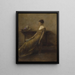 Dame i guld - Thomas Wilmer Dewing — indrammet kunstværk på væggen