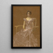 Dame i en fletstol - Thomas Wilmer Dewing — indrammet kunstværk på væggen