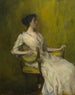 Dame i hvid - Thomas Wilmer Dewing — visning af kunstværket