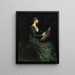 Dame med lut - Thomas Wilmer Dewing — indrammet kunstværk på væggen