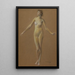 Studie af nøgenhed - Thomas Wilmer Dewing — indrammet kunstværk på væggen