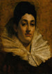 Portrait af Frances C Houston - Thomas Wilmer Dewing — visning af kunstværket