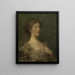 Portrait af en dame - Thomas Wilmer Dewing — indrammet kunstværk på væggen