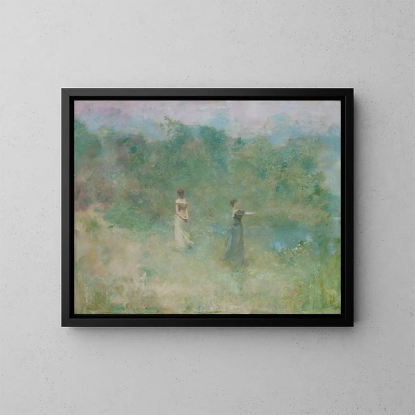 Sommer-maleri - Thomas Wilmer Dewing — indrammet kunstværk på væggen
