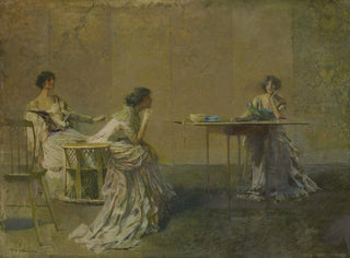 Le Commérage - Thomas Wilmer Dewing — visning af kunstværket