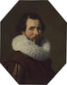 Portrait af en herre iført en fantasifuld frisure - Thomas de Keyser — visning af kunstværket