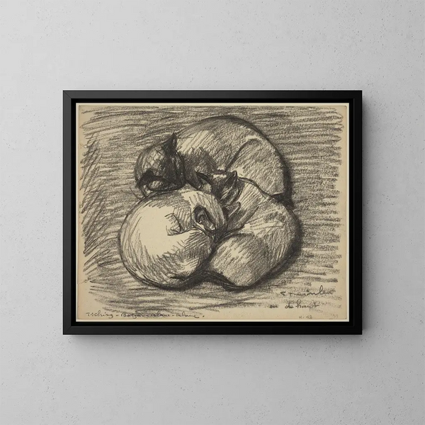 Les chats Tsching Batzar og BlancBlanc - Théophile Alexandre Steinlen — indrammet kunstværk på væggen