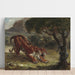 Reproduktion af maleriet Tigre og slange - Eugène Delacroix