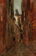 Scène de rue à Venise - Tina Blau — visning af kunstværket