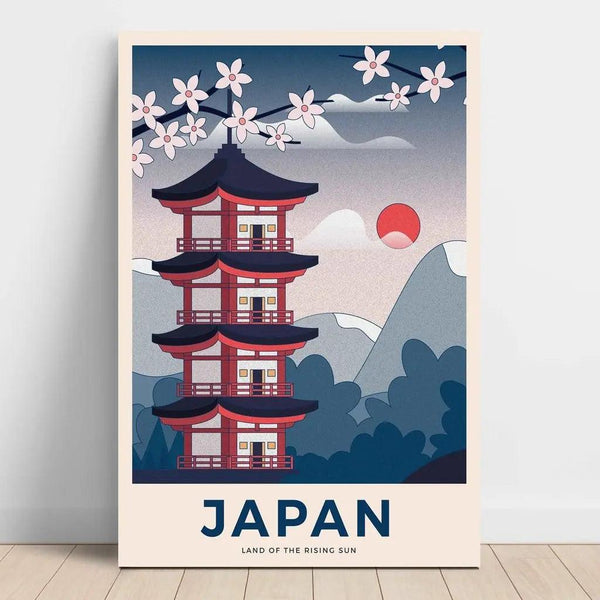 Asiatiske kunsttryk maleri - Nipponesisk serenity — vægpræsentation af kunstværket