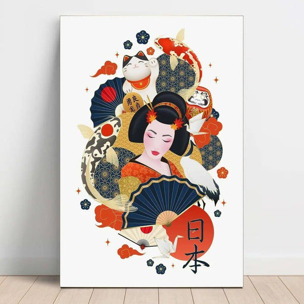 Reproduktion af maleriet Asiatisk kunstplakat - Legender fra Orienten