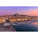 Fotoudskrift - Skumring over den gamle havn i Marseille