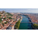 Panoramisk fotoudskrift - Lyon set fra luften