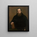 En munk med en bog - Titian — indrammet kunstværk på væggen