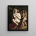 Venus ved spejlet - Titian — indrammet kunstværk på væggen