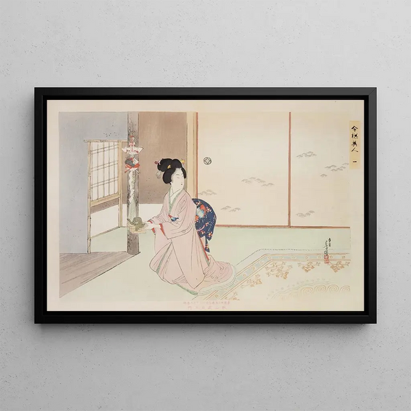 Kyiku imay bijin fzoku zen Pl01 - Toshikata Mizuno — indrammet kunstværk på væggen
