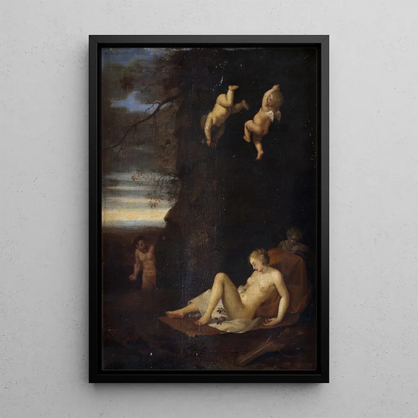 Toussaint Gelton - Satyr Spying on Sleeping Nymph Antiope.webp