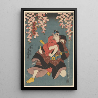 Toyokuni Utagawa - Actor in brown and red costume.webp