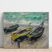 Reproduktion af maleriet Tre fiskebåde - Claude Monet