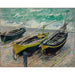 Reproduktion af maleriet Tre fiskebåde - Claude Monet
