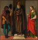 Tre helgener Roch, Antoine abbed og Lucie - Giovanni Battista Cima da Conegliano — visning af kunstværket