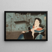 Portraitmaleri af Onoe Kikugorō IV - Tsukioka Yoshitoshi — indrammet kunstværk på væggen