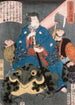 Jiraiya på en frø - Tsukioka Yoshitoshi — indrammet kunstværk på væggen