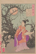 Michizane, der komponerer et digt i måneskin - Tsukioka Yoshitoshi — visning af kunstværket