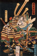 Musashib Benkei kæmper Nenoi yata - Tsukioka Yoshitoshi — visning af kunstværket