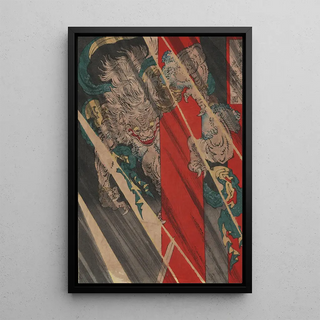 Tsukioka Yoshitoshi - Rajmon watanabe no tsuna oni ude kiru no zu.webp