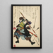 Ronin eller mestre-løs samurai, der afviser pile - Tsukioka Yoshitoshi — indrammet kunstværk på væggen