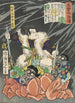 Shgun Tar Taira Yoshikado desarmende to gobliner - Tsukioka Yoshitoshi — visning af kunstværket