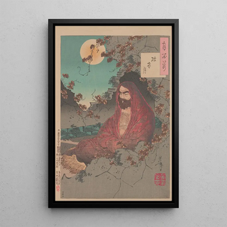 Tsukioka Yoshitoshi - The Moon through a crumbling window Haso no tsuki.webp