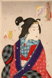 Desire to Meet Someone, en kurtisan fra Kaei-perioden 1848-1853 - Tsukioka Yoshitoshi — visning af kunstværket
