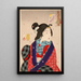 Desire to Meet Someone, en kurtisan fra Kaei-perioden 1848-1853 - Tsukioka Yoshitoshi — indrammet kunstværk på væggen