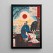 tomo no Sadehiko quittant Sayohime for at invadere Korea - Tsukioka Yoshitoshi — indrammet kunstværk på væggen
