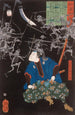 ya Tar Mitsukune observant des squelettes - Tsukioka Yoshitoshi — visning af kunstværket