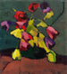 Tulipaner i en grøn vase - Hermann Stenner — visning af kunstværket