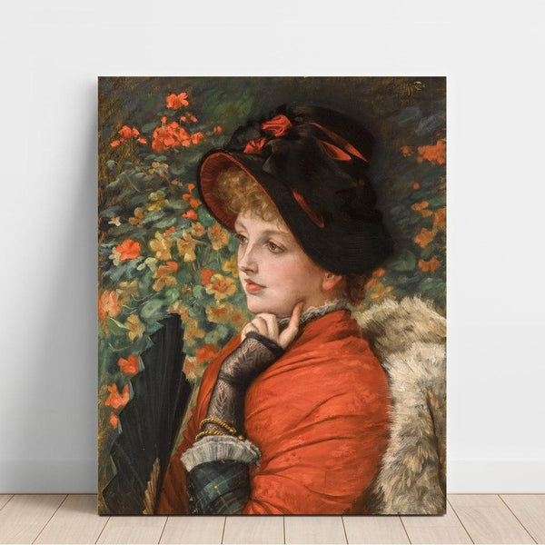 Reproduktion af maleriet James Tissot maleri af skønhedens type; portræt af fru Kathleen Newton - James Tissot