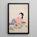 Fille Miyuki - Uemura Shōen — indrammet kunstværk på væggen