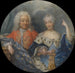 Ulrika Eleonora den Yngre 1688-1741 Dronning af Sverige Frédéric I 1676-1751 Greve af Hesse-Kassel Konge af Sverige - Niklas Lafrensen — visning af kunstværket