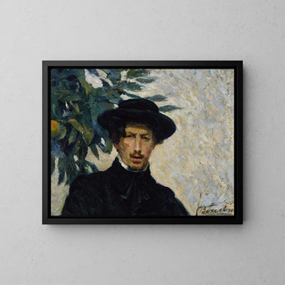Selvportræt - Umberto Boccioni — indrammet kunstværk på væggen