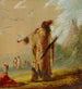 Un Indien Shoshone fumant - Alfred Jacob Miller — visning af kunstværket