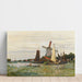 Reproduktion af maleriet Un Moulin à Zaandam af Claude Monet