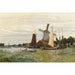 Reproduktion af maleriet Un Moulin à Zaandam af Claude Monet