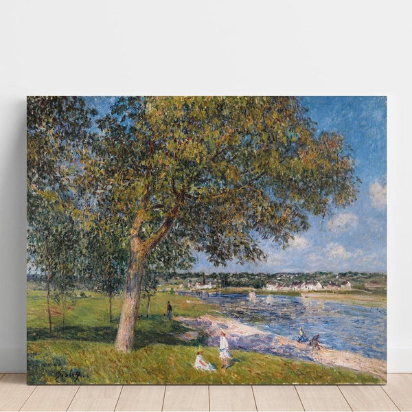 Reproduktion af maleriet af en valnød i engen i Thomery - Alfred Sisley